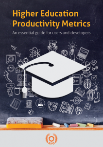 Higher Education Productivity Metrics: An essential guide for users and developers